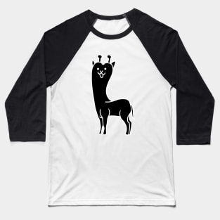 Giraffe Cat, Dark Baseball T-Shirt